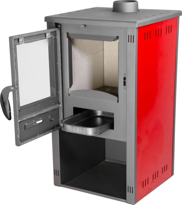 Kachle Thalia Pella S, červené, 5,4 kW – Obrázok 6