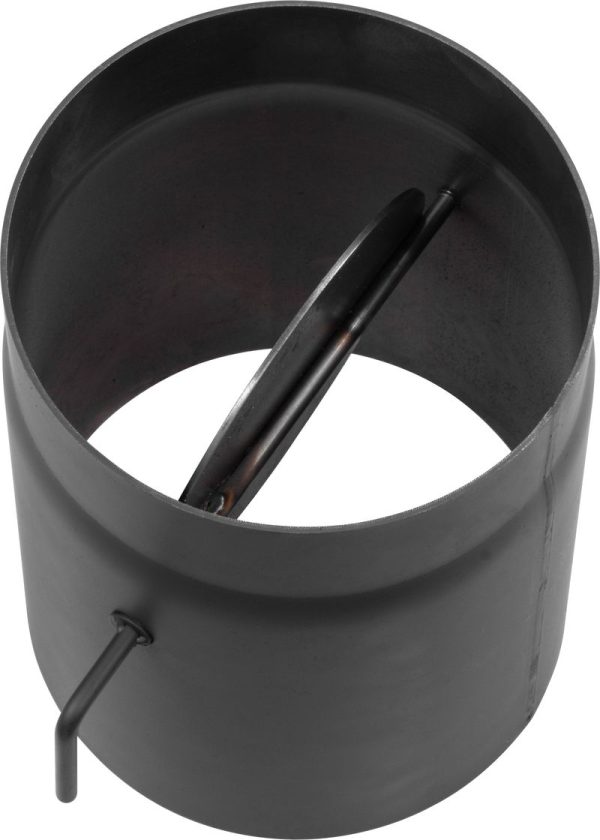 Rúra HS K0250/150/1,5 mm, s klapkou, krátke ťahlo, dymovod, oceľová hrubostenná dymová rúra – Obrázok 3