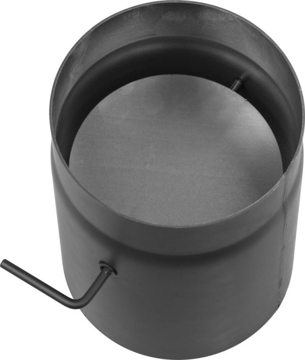 Rúra HS K0250/150/1,5 mm, s klapkou, krátke ťahlo, dymovod, oceľová hrubostenná dymová rúra – Obrázok 2
