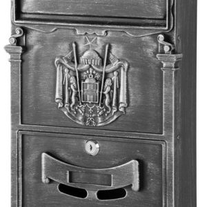 Schránka GLA-Alu, hliníková, 255x90x410 mm, poštová, antique silver