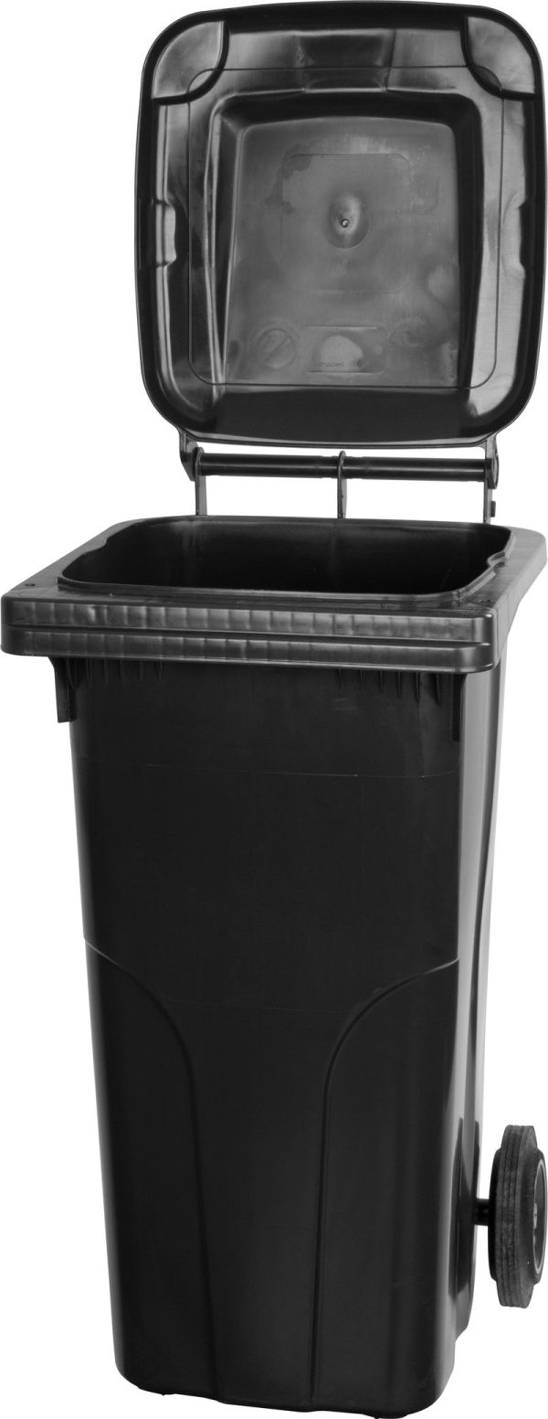 Nádoba Europlast 240 lit., plast, čierna, popolnica na odpad – Obrázok 3