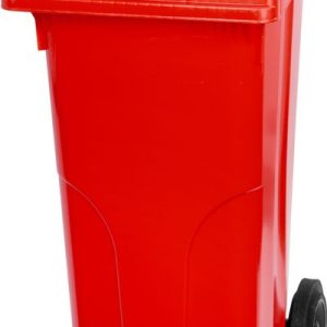 Nádoba Europlast 120 lit., plast, červená, HDPE, popolnica na odpad