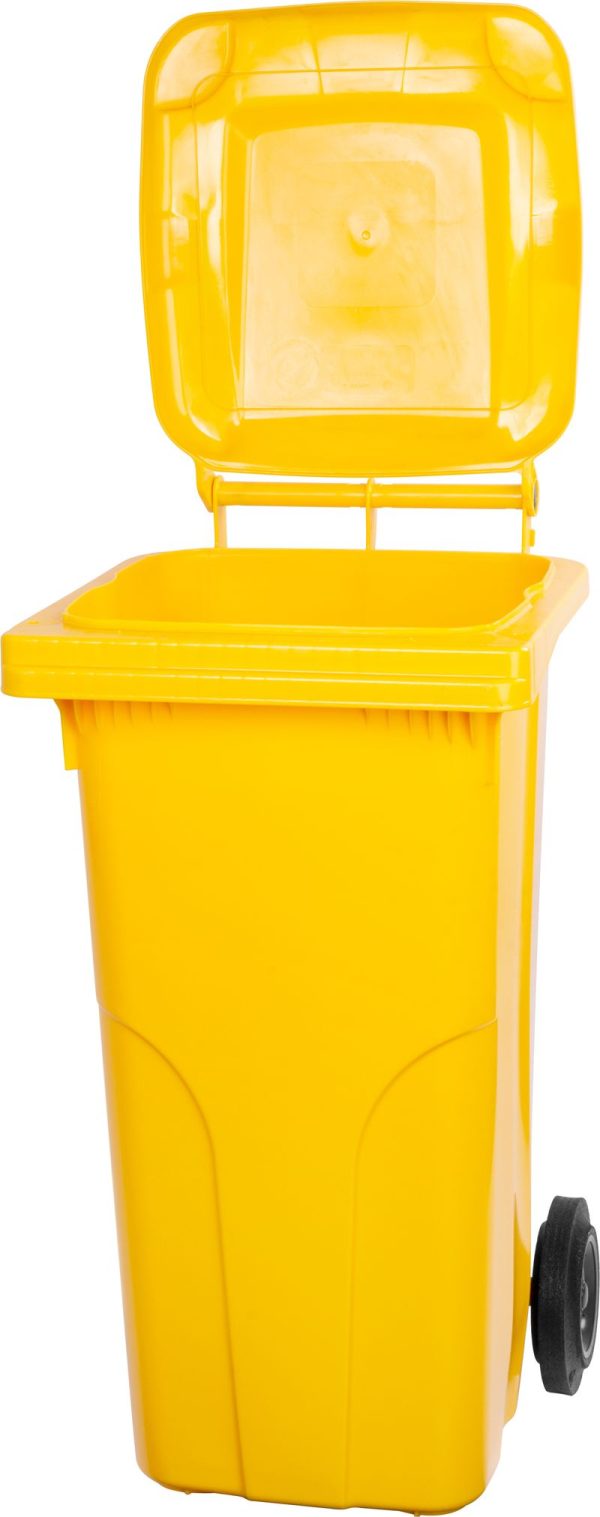 Nádoba Europlast 240 lit., plast, žltá, popolnica na odpad – Obrázok 3