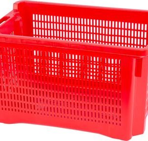 Prepravka ICS M401000, 40 lit., 56x35x31 cm, perforované steny, červená