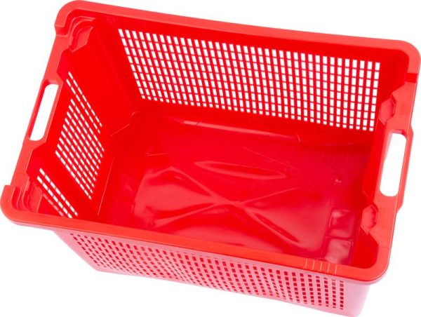 Prepravka ICS M401000, 40 lit., 56x35x31 cm, perforované steny, červená – Obrázok 2