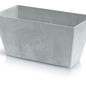 Kvetináč TUBUS Case Beton 400x216x200 mm, vzhľad betón