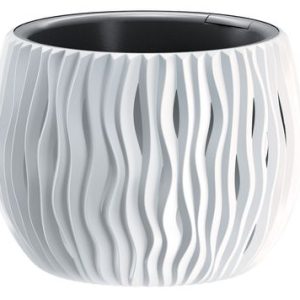 Kvetináč s vložkou SANDY Bowl 240, 238x161 mm, biela