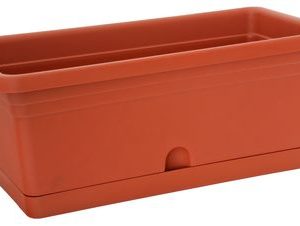 Kvetináč ICS MELISSA 40x20x16 cm, 6 lit, truhlík, s podložkou