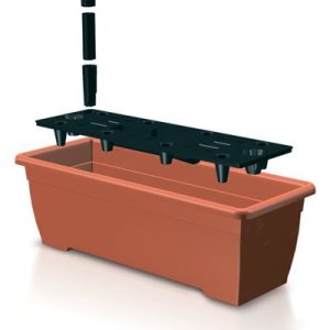 Kvetináč BALCONY CAN ISBT5CAN, 19x50x16 cm, 7,5 lit., so zavlažovaním, terakota