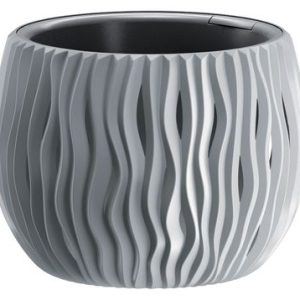 Kvetináč s vložkou SANDY Bowl 240, 238x161 mm, šedá