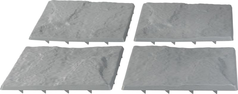 Sada chodníkových dosiek s efektom kameňa, PP, 30x30 cm, plast, farba sivá, bal. 4ks – Obrázok 2