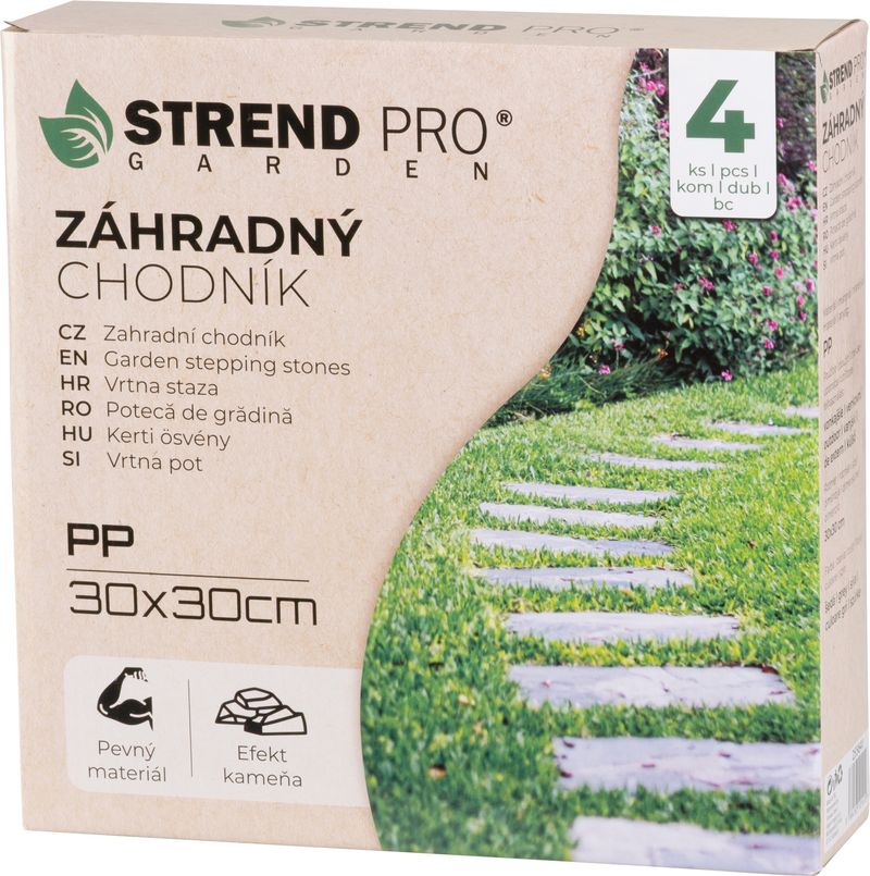 Sada chodníkových dosiek s efektom kameňa, PP, 30x30 cm, plast, farba sivá, bal. 4ks – Obrázok 4