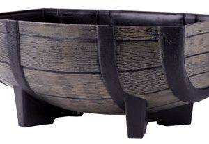 Kvetináč Strend Pro Woodeff, 29x41x19 cm, natural, barel, efekt dreva