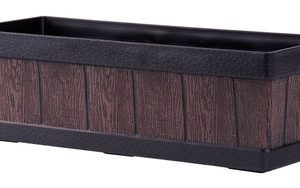 Kvetináč Strend Pro Woodeff, 15x47x17 cm, teak, efekt dreva