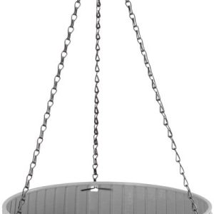 Kvetináč Strend Pro Modern, visiaci, závesný, tmavošedá, 26x16cm, s retiazkou a vešiakom