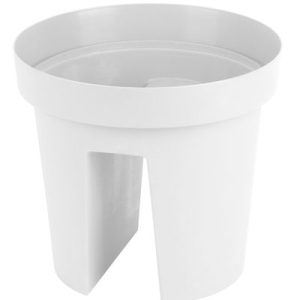 Kvetináč Strend Pro Modern Railing, na zábradlie, 25,5x28cm, biela