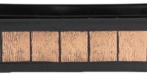 Kvetináč Strend Pro, Woodeff, 15x47x17 cm, zlatý, truhlík, efekt dreva