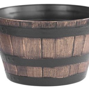 Kvetináč Strend Pro Woodeff, 39x23 cm, zlatý, efekt dreva