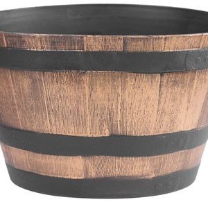 Kvetináč Strend Pro Woodeff 52x32 cm, zlatý, efekt dreva, barel