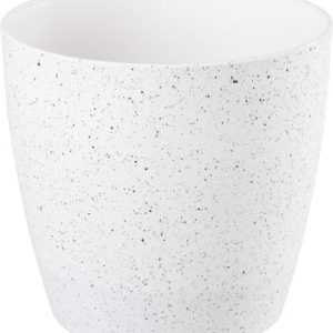Kvetináč Strend Pro Stone, 28x26 cm, biely, efekt kameňa