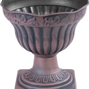 Kvetináč Strend Pro Antik, s podstavcom, 30x30 cm, medený, metalický efekt