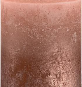Sviečka Bolsius Rustic, valcová, Vianoce, Sunset Creamy Caramel+ Copper, 80/68 mm