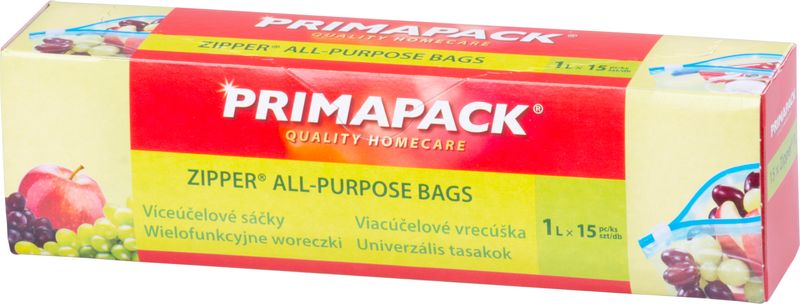 Vrecko Primapack Zipper, vrecúško, viacúčelové, na potraviny, 1 lit., 15 ks – Obrázok 2