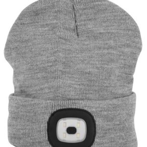 Čiapka Strend Pro Albacore sivá L, 4x SMD LED, USB nabíjanie