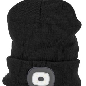 Čiapka Strend Pro Albacore čierna L, 4x SMD LED, USB nabíjanie