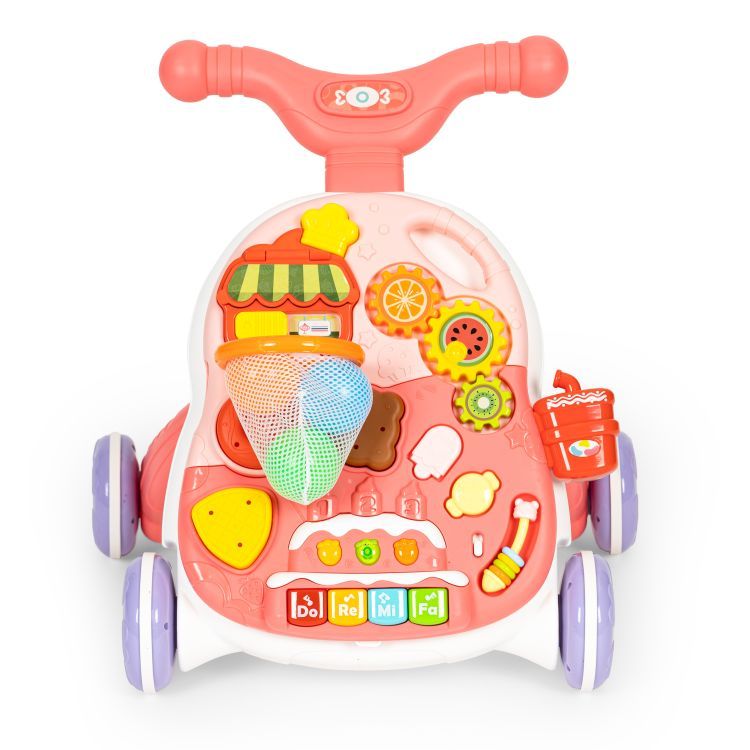 Interaktívne 2 v 1 odrážadlo, chodítko a vzdelávací stôl so zvukmi – Obrázok 6