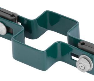 Objímka Strend Pro EUROSTANDARD, 60x40 mm, priebežná, zelená, Zn+PVC, RAL6005, na hranatý stĺpik