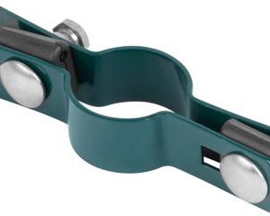 Objímka Strend Pro EUROSTANDARD, 48 mm, priebežná, zelená, Zn+PVC, RAL6005, na okrúhly stĺpik