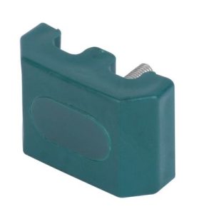 Úchytka Strend Pro EUROSTANDARD, 60x40 mm, zelená, na plotový panel, vrátane skrutky, tvar M