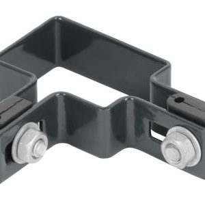 Objímka Strend Pro EUROSTANDARD, 60x40 mm, rohová, antracit, Zn+PVC, RAL7016, na hranatý stĺpik