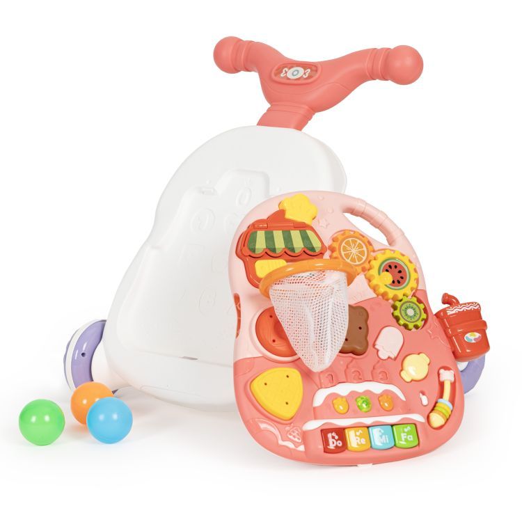 Interaktívne 2 v 1 odrážadlo, chodítko a vzdelávací stôl so zvukmi – Obrázok 5