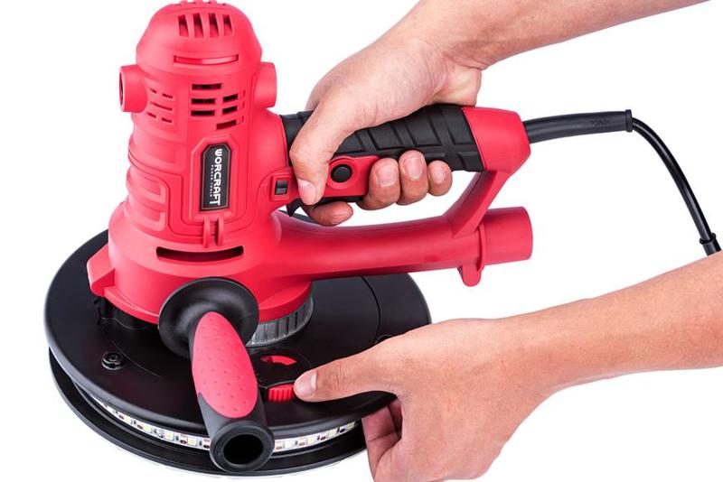 Brúska Worcraft DS08-180, 800W, 180 mm, na sadrokartón s vakom, LED svetlo – Obrázok 2