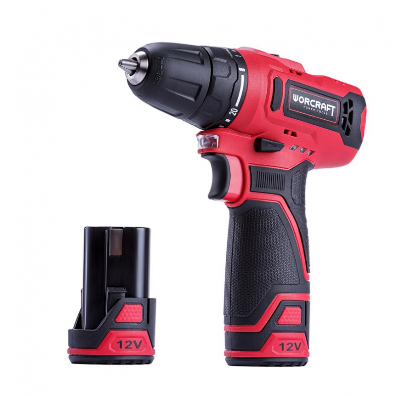Skrutkovač Worcraft CD-12LiA, 2xLi-ion 1.3Ah, kufrík – Obrázok 2