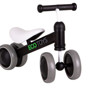 Odrážadlo, mini rotoped pre deti, čierne ECOTOYS