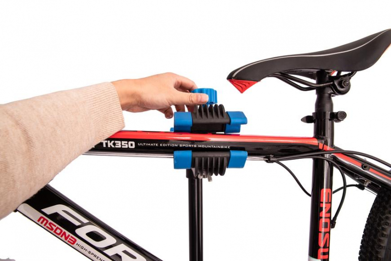 Stojan Strend Pro, na bicykel, na opravu kolies, servisný, 109-190 cm – Obrázok 3