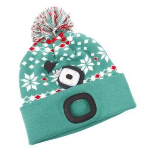 Čiapka Strend Pro X-mas zelená L, 4x SMD LED, 60 lm