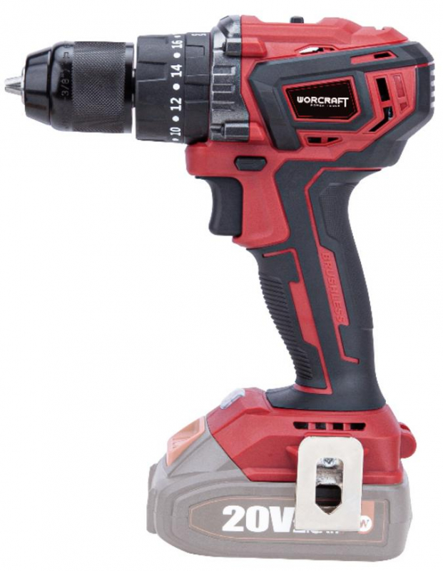 Skrutkovač Worcraft CHD-S20LiBA ShareSYS, 20V Li-ion, bezuhlíkový – Obrázok 2