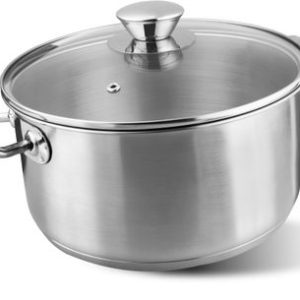 Kastról MagicHome Chloe, hrniec, 22 cm, 4 lit., so sklenenou pokrievkou, nerez