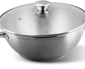 Hrniec Wok MagicHome Chloe, 26 cm, 5 lit., so sklenenou pokrievkou, nerez