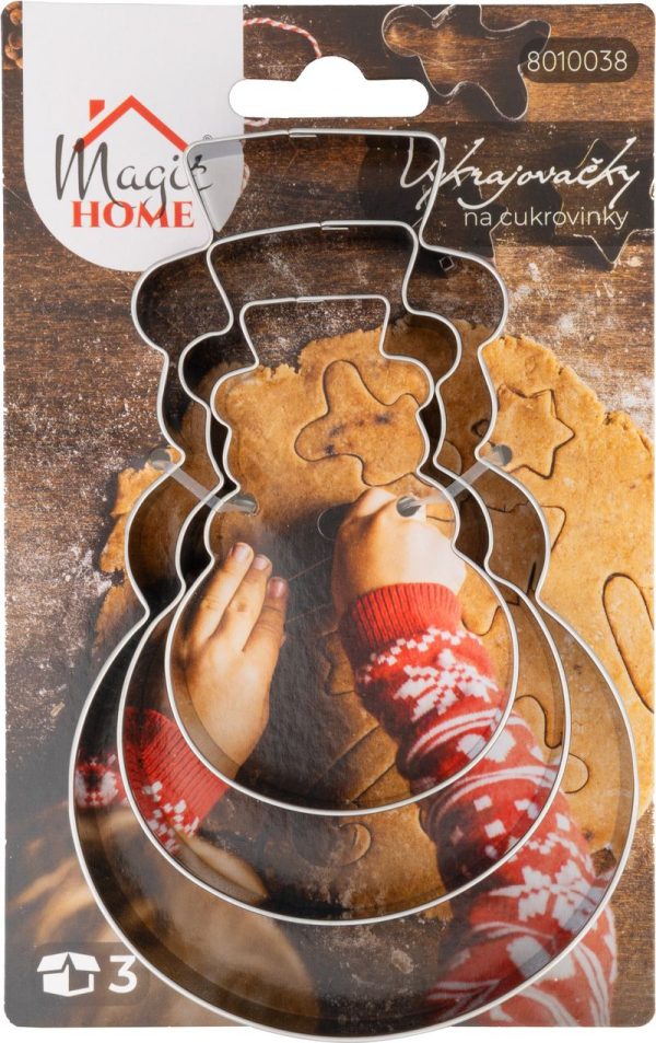 Vykrajovačka MagicHome Vianoce, na pečenie, snehuliak, formička, 3 ks – Obrázok 3