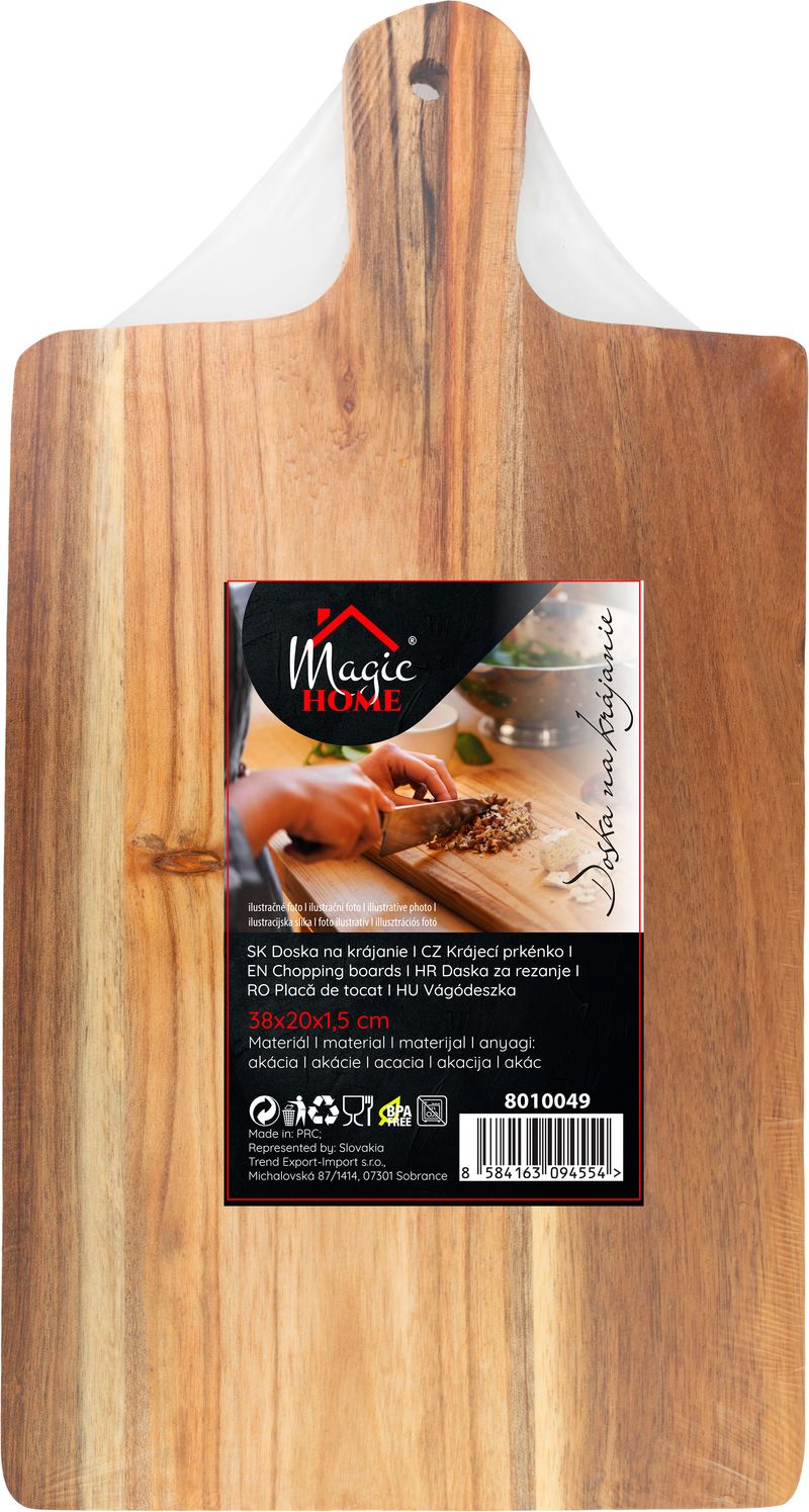 Doska MagicHome, na krájanie, akácia, 38x20x1,5 cm – Obrázok 2