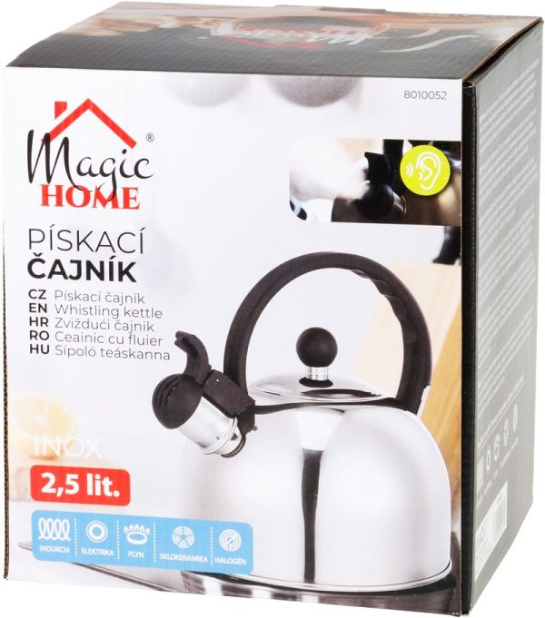 Čajník MagicHome, pískací, 2500 ml – Obrázok 4