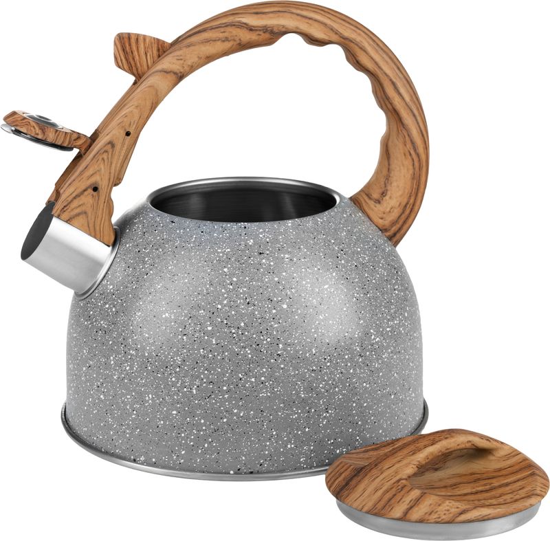 Čajník MagicHome, pískací, šedý, 2500 ml – Obrázok 2