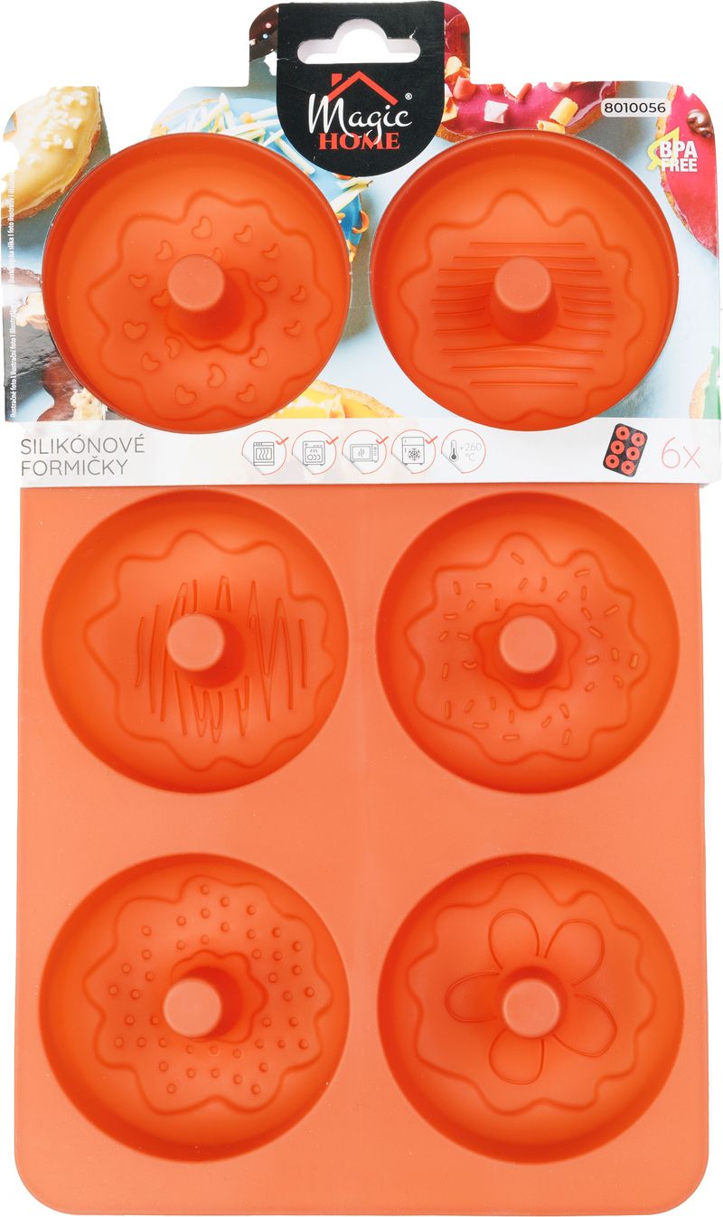 Forma MagicHome, na pečenie, na donuty, silikón, 27x16x3 cm – Obrázok 3