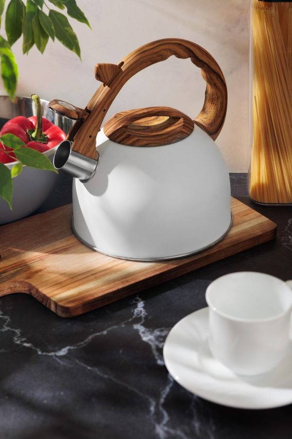 Čajník MagicHome, pískací, biely, 2500 ml – Obrázok 4