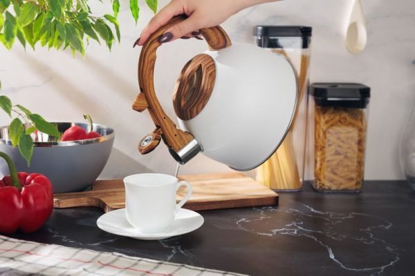 Čajník MagicHome, pískací, biely, 2500 ml – Obrázok 2